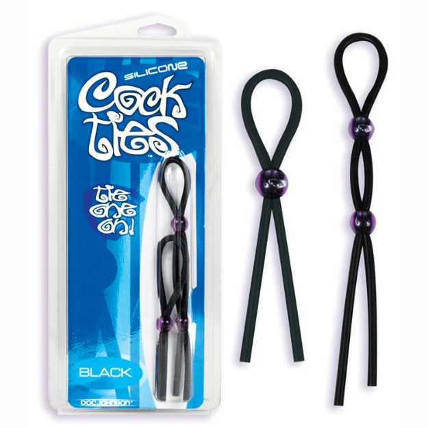 Image de SILICONE COCK TIES NOIR