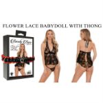 Image de FLOWER LACE BABYDOLL WITH THONG