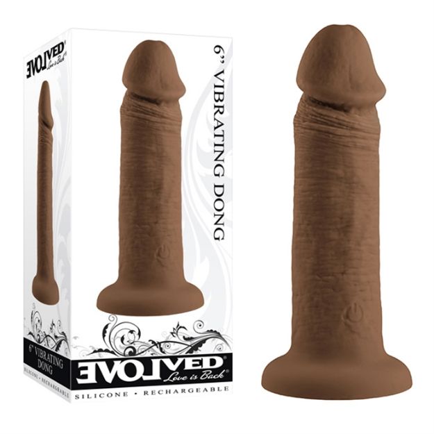 Image de 6" Vibrating Dong Dark