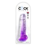 Image de King Cock Clear 8" With Balls - Purple