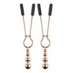 Image de Beaded Nipple Clamps - Rose Gold