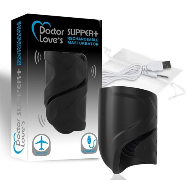 Image de DL - Slipper+  Rechargeable Masturbator - Black