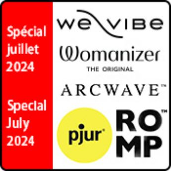 Image du fabricant We-Vibe, Womanizer, Pjur, Romp et Arcwave Spéciaux Juillet 2024